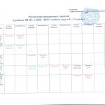 расписание внеурочных занятий в 5-9 классах на 2020 -2021 год